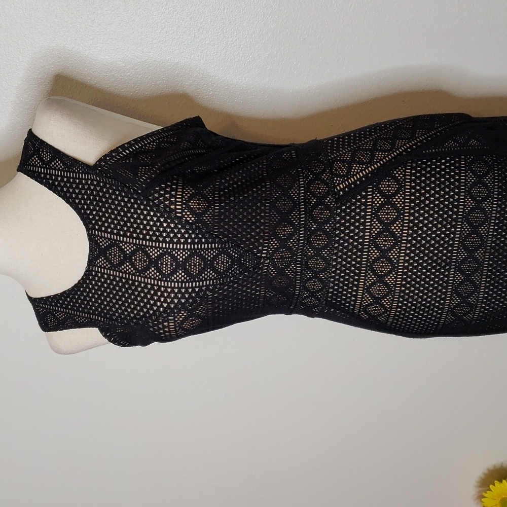 BCBG MaxAzria Dena Lace Dress Black Style #UCE63O06 Celeb Style Luxury Nude - Picture 9 of 14